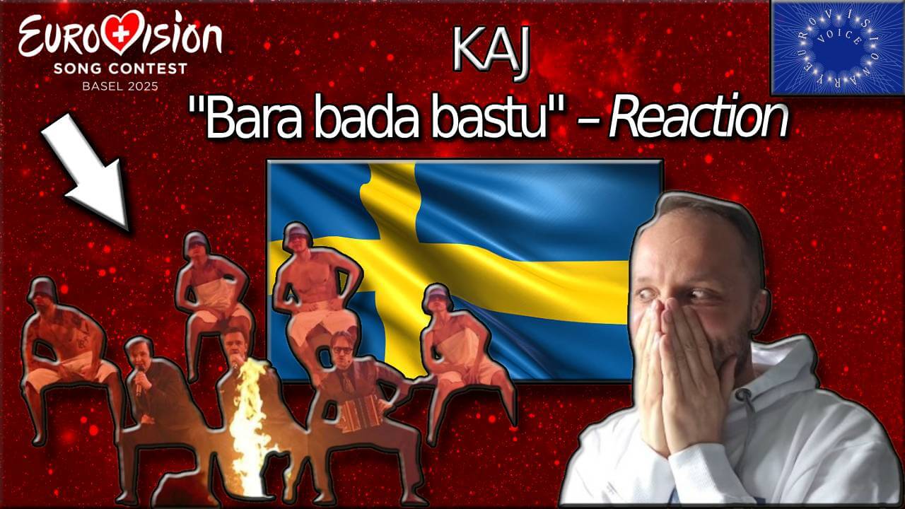 EurovisionaryVoice & Kaj from Sweden with "Bara bada bastu" at the ESC 2025
