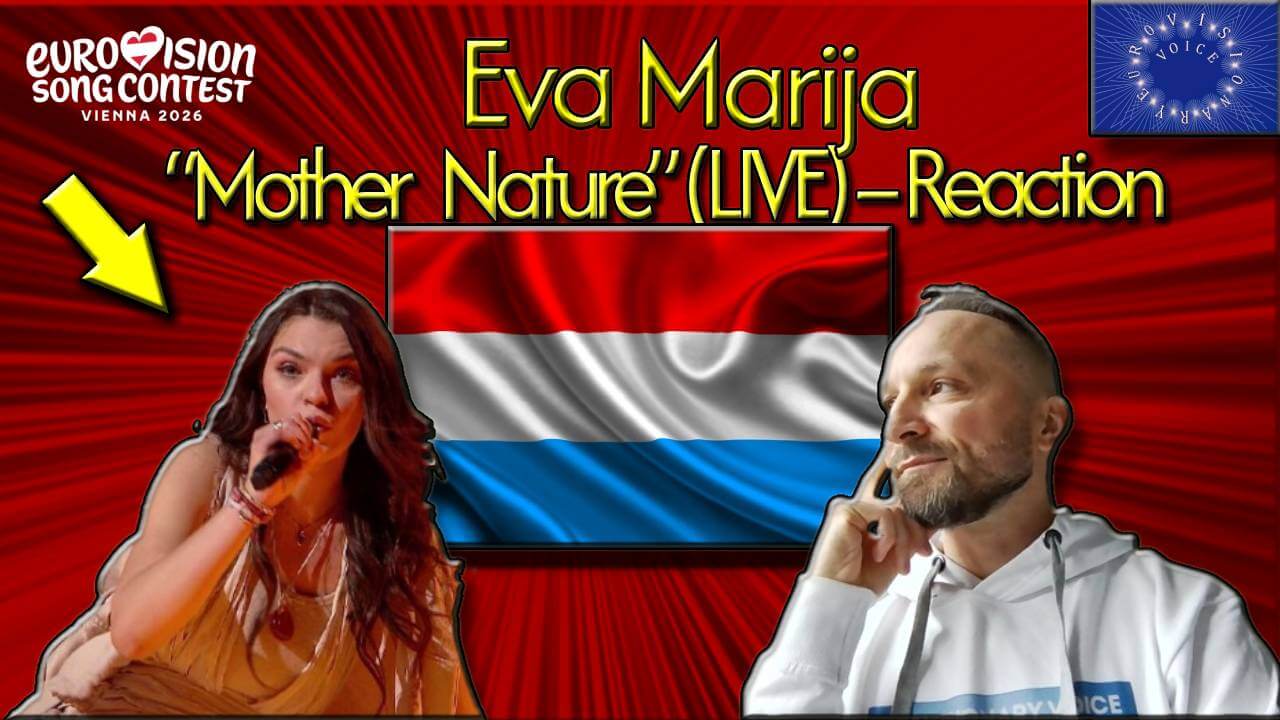 Eva Marija from Luxembourg and Janusz Jacek Siwiorek EurovisionaryVoice at the ESC 2026