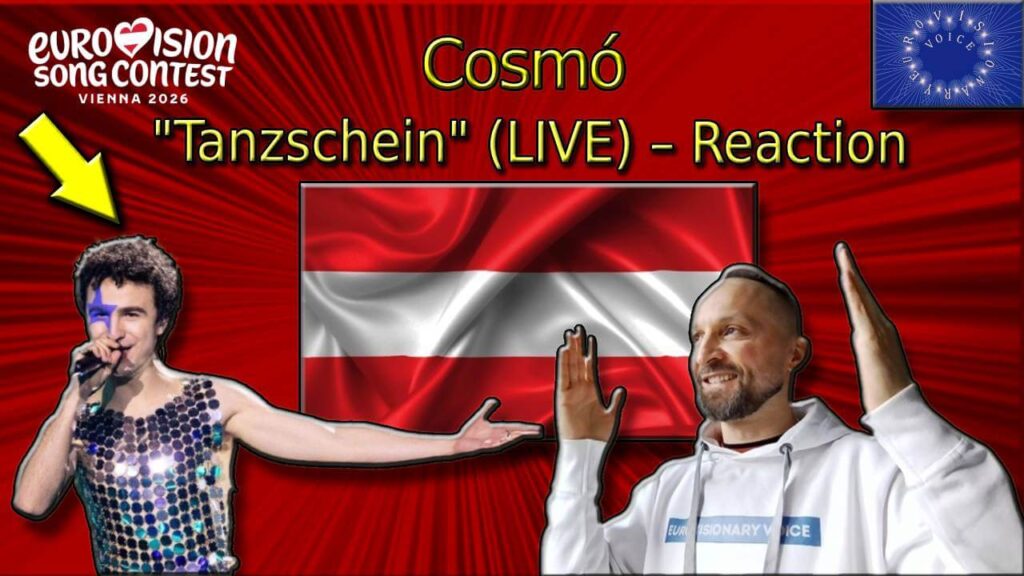 Cosmó from Austria and EurovisionaryVoice and Janusz Jacek Siwiorek JJS at the ESC 2026