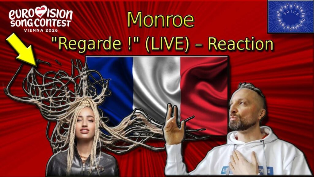 Monroe from France and EurovisionaryVoice & Janusz Jacek Siwiorek JJS at the ESC 2026